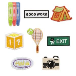 8 Pcs Camera Applique Patches Good Work Iron On Patches Tennis Racket Embroidered Patches Repair Patches Sew On Patches