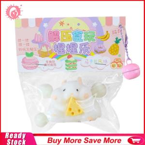 Cartoon Cat Claw Cute Hamster Kawaii Stress Relief Squeeze Toy Silicone Squeeze Cheese Pinch Toy Soft Gifts for Birthday