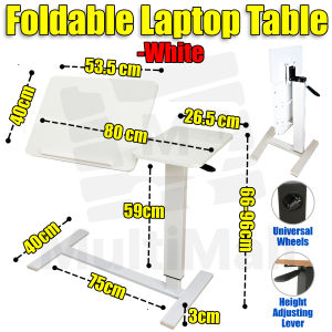 [SG Ready Stocks] Simple household office deskMovable/Foldable/ElevatingSimple Laptop Desktop Household Bed Table Movable Adjustable Foldable Bedside Table Writing Table