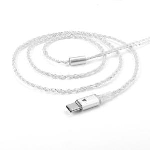 Upgrades Cable for In Ear Monitors 4Strand Silver Plated Design Compatible for Multiple Devices Replacement Cable