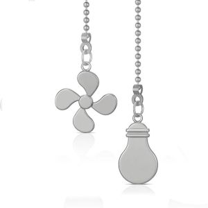 DFYER56 Light Shape Ceiling Fan Pull Chain Fan Shape Hanging Chandelier Pull Chain Beaded Ball Pulls Metal Fan Extension Chain Home
