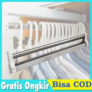 Gantungan Baju Tarik Rak Lemari Pakaian Wardrobe Organizer
