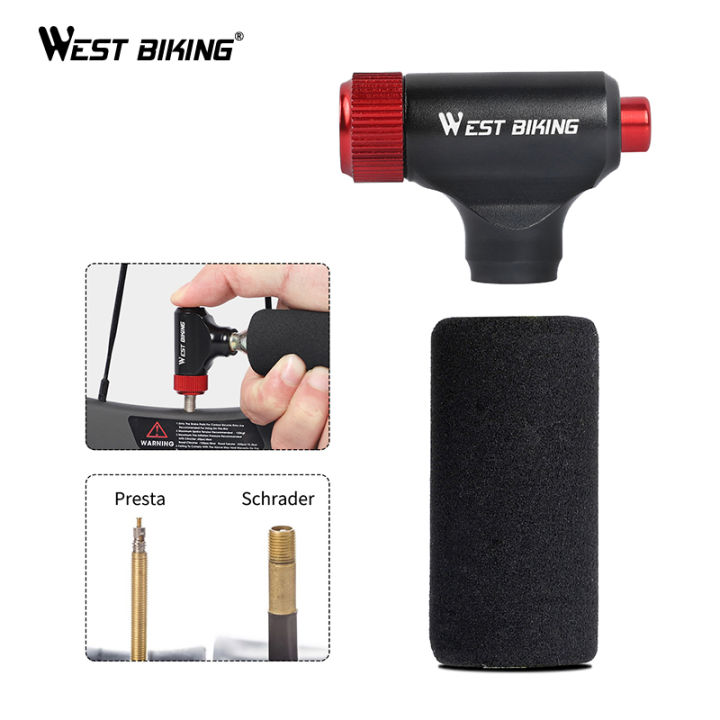 WEST BIKING CO2 Bicycle Air Pump Fast Air Inflator Mini Portable