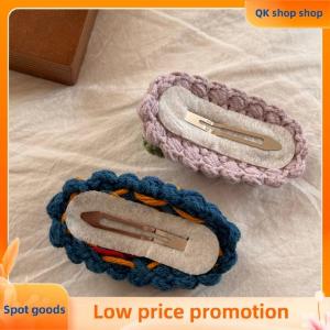 ✨QK shop✨ Handmade Wool Crocheted Sweet And Cute Hairpin Cartoon Fruit Autumn And Winter BB Clip Bangs Clip Hairpin Hair Accessories