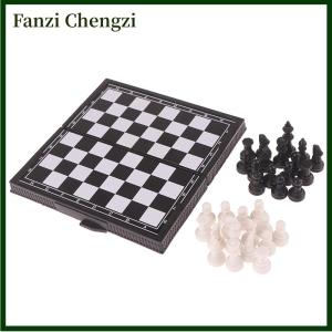 Fanzi 1 Set Mini Magnetic Chess Outdoor Strategy Game Folding Magnetic Plastic Chessboard Board Game Portable Kid Education Toy