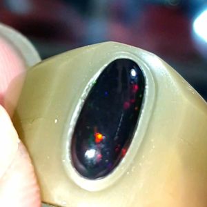 Batu Cincin Kalimaya Black Opal Asli Banten