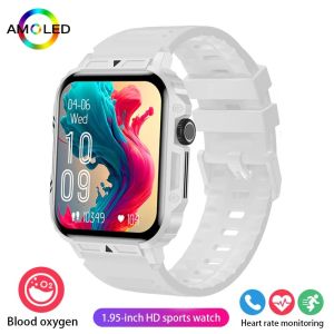 🎁 【Readystock】 + FREE Shipping 🎁 For Android Military Outdoor Mens Smart Watch 1.95 INCH GPS Track Weather AI Voice 100+Sports Modes 340mAh SmartWatch New 2024