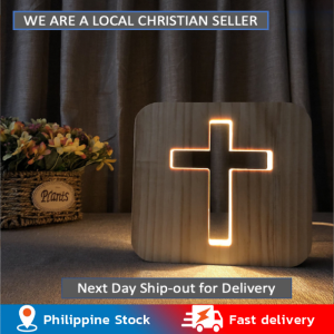 💥Dream Best🔥 3D LED Cross on Wood Smooth Finished Surface (Local Christian Seller) Graduation Gift Birthday Gift Teachers Day Gift Christmas Gift
