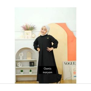 Gamis Anak Perempuan Maryam Crinkle Premium Lengan Panjang Warna Solid