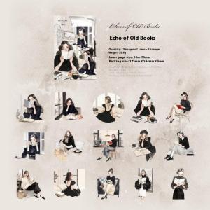 QUANSEN 30Pcs pack Aesthetic Decals Labels Reading Girl Stickers Decorative Diary Album Material Scrapbooking Supplies