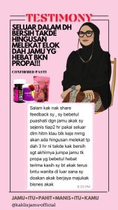SKD BY KAKLIS HOMEMADE JAMU SUSUK KEMBALI DARA JAMU WANITA DALAMAN SIHAT AURA SERI ISTERIMild and effective