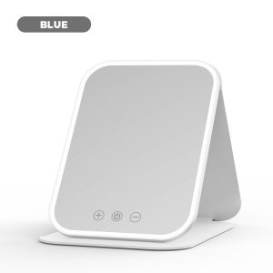 Dreepor LED Makeup Mirror USB Charge Cosmetics Mirror Touch Screen Portable Standing Vanity
