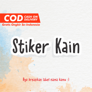 Stiker Label Kain Baju Setrika Nama Sablon -Label Sticker Iron on- sticker aesthetic dapat 50pcs