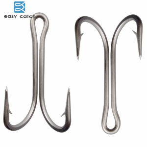 20Pcs Stainless Steel Double Fishing Hooks Big Strong Sharp Double Fish Hook Size 4/0 5/0 6/0 7/0 8/0 9/0