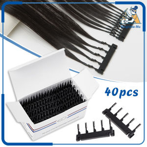 40pcs Hair Extension Buckle Untuk 6D Hair Extension 2nd Generation Alat Sambung Rambut