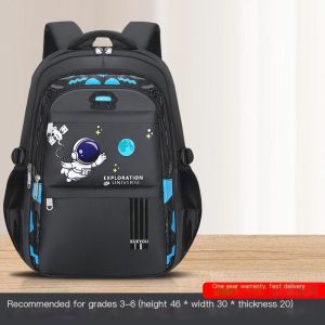 Kids School Backpack Astronaut Large Capacity Lightweight Primary School Bookbag for Boys Grade 1-6 Backpack Set