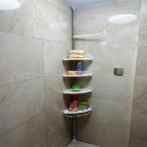 ชั้นวางมุมห้องน้ำ สแตนเลส ปรับหลายระดับได้ ติดตั้งง่าย ไม่ต้องเจาะผนัง