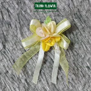 Bunga Kain Monte kuning Emas Gliter Cantik Mewah - Bunga Bros Souvenir Hampers Cantik
