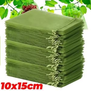 10/100Pcs Fruit Protection Netting Bags Plant Grow Bags Garden Anti-Bird Mesh Bag Vegetable Strawberry Grape Cover Garden Tools