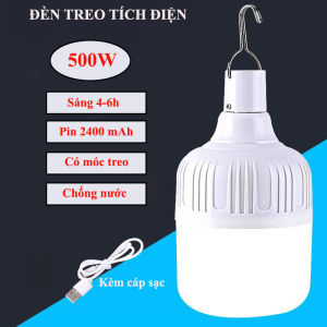 Bóng đèn tích điện đèn treo tích điện pin trâu 2400 mAh 80W 280W 500W thời gian dùng 4 đến 6 giờ
