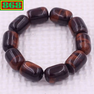 Vòng chuỗi đeo tay đá mắt hổ đen đỏ hình bầu vòng tay chuỗi hạt