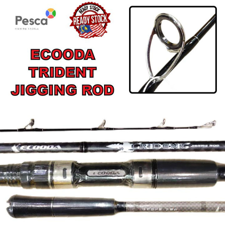 PESCA - ECOODA Trident Fishing Rod Length 5'3, 5'6, 5'8, 6'0 Feet PE 1 -3/2-4/3-5/4-8 Spinning Rod Jigging Rod Joran Pancing Joran Jigging Ready  Stock Malaysia