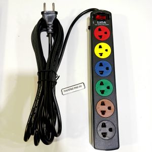 Ổ cắm điện LiOA 6 lỗ cắm dây dài 5m dòng điện 10A (Max 2200W) bảo vệ tải CB Switch On/Off (6SND5)