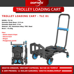 Troli Penumpuk Daya Kapasitas 300kg dengan Roda Adjustable Multifungsi