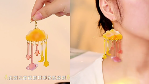 5pcs Resin Silicone Mold Geometric Mushroom Cloud Shaped Pendant Mold for Earrings Listing Ornament Making Craft