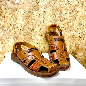 Sandal sepatu tali belakang keren pria full kulit | Sepatu sandal cowok klasik | Sandal gunung kulit pria | Sandal tali kulit