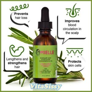 Mielle 100%Organics / Rosemary Mint Scalp & Hair Strengthening Oil With Biotin & Essential Oils | Shampoo Infused with/Biotin Hair Growth/59ml