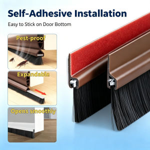 PVC hard door stop self-adhesive sound insulation strip wind and insect proof brush door