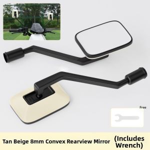 HEFEI National Standard Electric Scooter Rearview Mirror Convex Large Field Universal High-definition Reflective Mirror  8mm Positive Tooth View Reversing Mirror for Three Wheeled Motorcycle