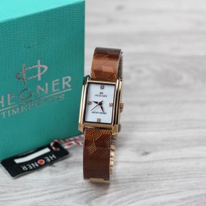 Jam tangan Hegner 1615L tali creamik analog original wanita