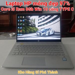 Laptop HP mỏng đẹp 97% core i5 8265U Ram 8Gb ổ SSD 128Gb và 500GB HDD đầy đủ phụ kiện bảo hành 1 năm