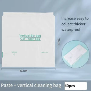 20pcs Car Garbage Bags Paste-type Self-standing Garbage Cans Car Storage Thickened Household