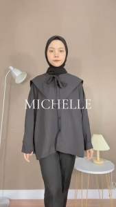 LEONNA - MICHELLE BLOUSE CRINCLE LENGAN PANJANG WANITA KOREAN STYLE