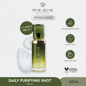 Peau Jeune Daily Purifying Shot Purifying Serum Wajah Untuk Kulit Berminyak dan Berjerawat Mengandung Apple Stem Cell Salicylic Acid Tetrapeptide-44 Tranexamic Acid - Oily and Acne Skin