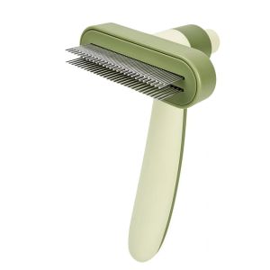 NHIH Double Row Pet Hair Removal Comb Rotatable Round Steel Pins Dog Hair Remover Universal Waterproof Pet Shedding Tool For Dogs