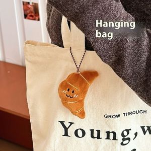 Lunashine Mặt dây chuyền búp bê vải nhung thực phẩm hoạt hình sáng tạo móc khóa đa năng mặt dây chuyền ba lô