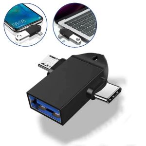 2-in-1 USB-C To USB/Micro USB Adapter - USB 3.0 OTG Converter for Smartphones & Devices