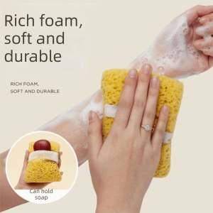 GOFIDIN Rich Foaming Bath Sponge Ultra Soft Texture Multi-use Body Scrubber Convenient to Use No Loose Fibers Exfoliating Sponge Daily Shower