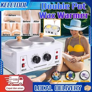 Double Pot Wax Warmer Adjustable Temperature Electric Pemanas Waxing Pot 2 Tungku Hair Removal Wax Machine Penghilang Bulu Lilin Lebah Alat Bulu Waxing Heater Premium Double Pot Heater Untuk Salon Alat Peleleh Waxing Pemanas Lilin Listrik