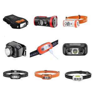 Outdoor Headlamp Fishing Headlamp Rechargeable Fishing Headlamp Waterproofs IPX4 Headlight Plastic Texture for Fishing