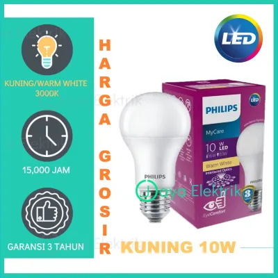 PHILIPS LAMPU LED BULB MYCARE 10 Watt 10 W 10Wat 10W KUNING / WARM WHITE