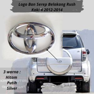 Emblem Ban Serep Rush Kaki 4 2012 2015 Hitam Silver Putih Original