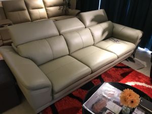 Frankfurt 212 EXTRA BIG SIZE COMFY TRENDY LOW BACK GENUINE THICK COW LEATHER H/L SOFA SET WITH THE ADJUSTABLE HEAD REST. PREMIUM QUALITY MATERIALS TRENDY DESIGN MERANTI WOOD FRAME FINEST WORKMANSHIP !!AVAILABLE IN 1 + 2 +3. NEW ARRIVAL!!