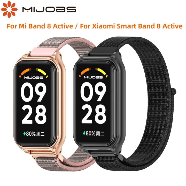 Mi Band 8สายที่ใช้งานสำหรับ Xiaomi สมาร์ทแบนด์8สายรัดข้อมือกันยุงห่วง ...
