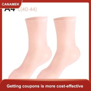 【CANAMEK 】 1 Pair Home Use Feet Care Socks Silicone Moisturizing Gel Heel Socks Foot Care Protectors Anti Cracking
