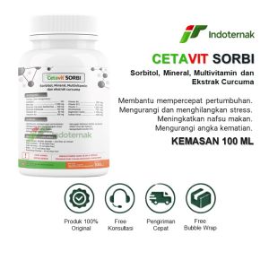 Cetavit Sorbi 100 ML - Multivitamin Penambah Nafsu Makan Ternak